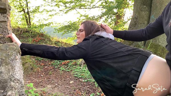 Outdoor blowjob and fuck – we got horny while hiking and just started to make this public video – everybody could watch us